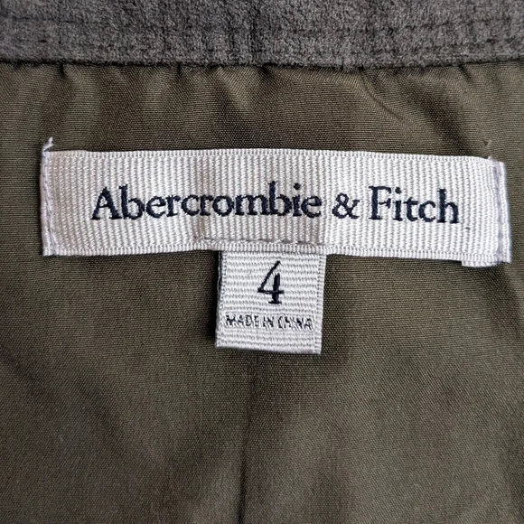 Abercrombie & Fitch Miniskirt Green Meadows Faux Suede Fit & Flare Snap … - Picture 7 of 15